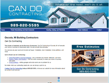 Tablet Screenshot of candocontractingmi.com